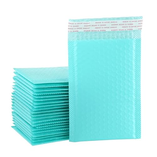Luftpolster-Versandtaschen, 50 Stück rosa Poly-Bubble-gefütterte Polymailer-Verpackungsbeutel(Blue-50pcs,11 * 13cm) von YBAAKZIIR