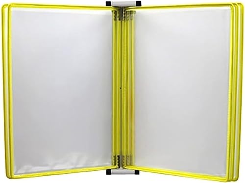 Wand-Dokumenten-Organizer, A4 Größe Flip Chart Stand magnetische Wand montiert Display Datei Halter 13x9x1.57IN(Yellow) von YBAAKZIIR