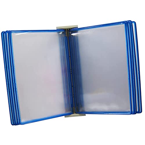 Wand-Dokumenten-Organizer, mit 10 doppelseitigen Tafeln im A4-Letter-Format, wandmontiertes Referenzsystem(Blue) von YBAAKZIIR