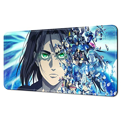 Anime Attack on Titan Mauspad, erweitertes großes Gaming-Mauspad, rutschfeste Gummiunterseite und genähte Kanten, Schreibtischunterlage für Computer, Arbeit und Arbeitszimmer, 39.9x79.8x0.3 cm (XL04) Anime Attack on Titan Mauspad, erweitertes großes Gaming-Mauspad, rutschfeste Gummiunterseite und genähte Kanten, Schreibtischunterlage für Computer, Arbeit und Arbeitszimmer, 39.9x79.8x0.3 cm (XL04) von YBHNTZ