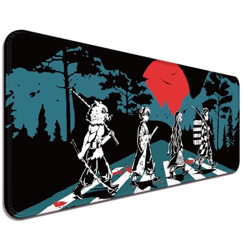 YBHNTZ Anime-Mauspad, erweitertes großes Gaming-Mauspad, rutschfeste Gummiunterseite und genähte Kanten, Schreibtischunterlage für Computer, Zuhause, Büro, Arbeit und Studium, 80 x 30 x 0,3 cm (L04) YBHNTZ Anime-Mauspad, erweitertes großes Gaming-Mauspad, rutschfeste Gummiunterseite und genähte Kanten, Schreibtischunterlage für Computer, Zuhause, Büro, Arbeit und Studium, 80 x 30 x 0,3 cm (L04) von YBHNTZ