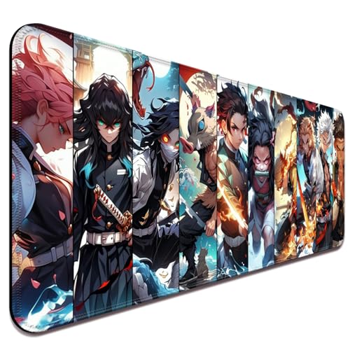 YBHNTZ Anime-Mauspad, erweitertes großes Gaming-Mauspad, rutschfeste Gummiunterseite und genähte Kanten, Schreibtischunterlage für Computer, Zuhause, Büro, Arbeit und Studium, 80 x 30 x 0,3 cm (L21) YBHNTZ Anime-Mauspad, erweitertes großes Gaming-Mauspad, rutschfeste Gummiunterseite und genähte Kanten, Schreibtischunterlage für Computer, Zuhause, Büro, Arbeit und Studium, 80 x 30 x 0,3 cm (L21) von YBHNTZ