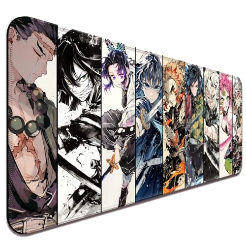 YBHNTZ Anime-Mauspad, erweitertes großes Gaming-Mauspad, rutschfeste Gummiunterseite und genähte Kanten, Schreibtischunterlage für Computer, Zuhause, Büro, Arbeit und Studium, 80 x 30 x 0,3 cm (L20) YBHNTZ Anime-Mauspad, erweitertes großes Gaming-Mauspad, rutschfeste Gummiunterseite und genähte Kanten, Schreibtischunterlage für Computer, Zuhause, Büro, Arbeit und Studium, 80 x 30 x 0,3 cm (L20) von YBHNTZ