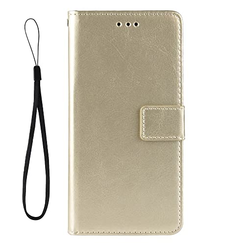 YBROY Handyhülle für Samsung Galaxy A35 5G Hülle, Mit Kartenfach und Standfunktion, Premium Leder Flip Cover Brieftasche Case, Schutzhülle für Samsung Galaxy A35 5G.(Gold) von YBROY