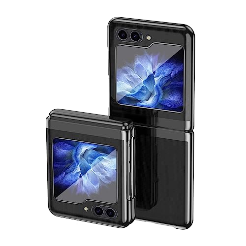 YBROY Handyhülle für Samsung Galaxy Z Flip5 5G Hülle, Anti-Fall, Kratzfest, Ultradünnes Case Schutzhülle Cover für Samsung Galaxy Z Flip5 5G.(Schwarz) von YBROY