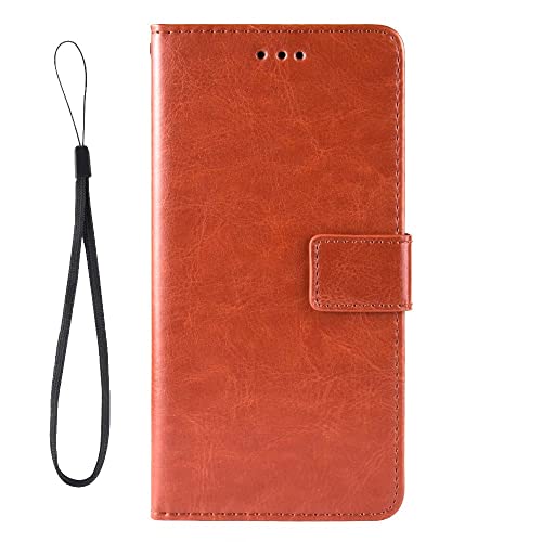 YBROY Handyhülle für Xiaomi Redmi 13C Hülle, Mit Kartenfach und Standfunktion, Premium Leder Flip Cover Brieftasche Case, Schutzhülle für Xiaomi Redmi 13C.(Braun) von YBROY