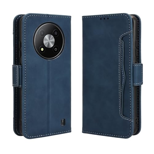 YBROY Handyhülle für ZTE Blade A73 5G Hülle, Mit Kartenfach und Standfunktion, Premium Leder Flip Cover Brieftasche Case, Schutzhülle für ZTE Blade A73 5G.(Blau) von YBROY