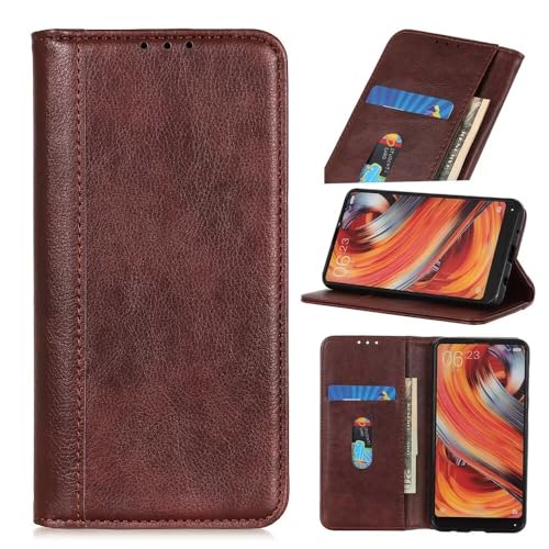 YBROY Handyhülle für vivo X90 Pro Hülle, Mit Kartenfach und Standfunktion, Premium Leder Flip Cover Brieftasche Case, Schutzhülle für vivo X90 Pro.(Braun) von YBROY