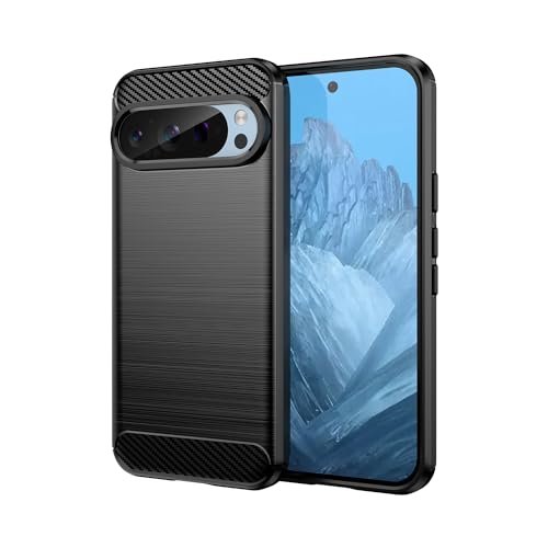 YBROY Hülle für Google Pixel 9 Pro, Kratzfest, Ultradünne Soft TPU Silikon Case, Stoßfest Handyhülle Cover Schutzhülle für Google Pixel 9 Pro.(Schwarz) von YBROY