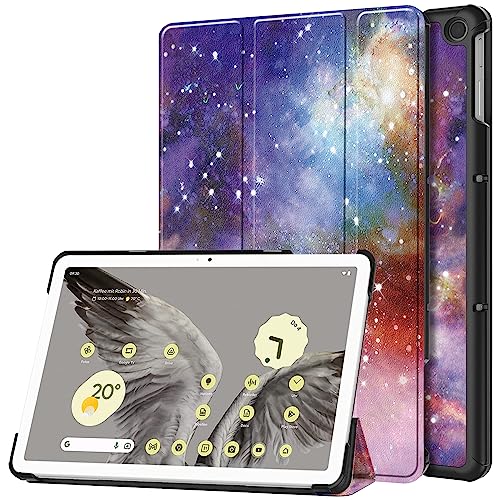 YBROY Hülle für Google Pixel Tablet 11.0 Tablette, Ultra Dünn mit Auto aufwachen/Schlaf Funktion Standfunktion Case, PU Leder Schutzhülle für Google Pixel Tablet 11.0.(Galaxis) von YBROY