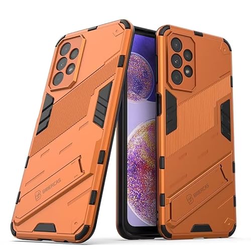YBROY Hülle für Realme GT6, Soft TPU + Hard PC, Ganzkörper Robuste Stoßfeste Schutzhülle, Standfunktion, Handyhülle Cover Case für Realme GT6.(Orange) von YBROY