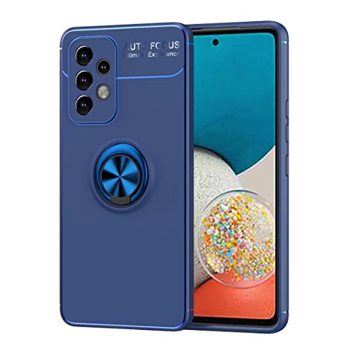 YBROY Hülle für Samsung Galaxy M34 5G, Ultradünne Soft TPU Silikon Case, 360 Grad drehbarer Ringhalter, Handyhülle Schutzhülle für Samsung Galaxy M34 5G.(Blau) von YBROY