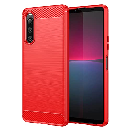 YBROY Hülle für Sony Xperia 10 V, Kratzfest, Ultradünne Soft TPU Silikon Case, Stoßfest Handyhülle Cover Schutzhülle für Sony Xperia 10 V.(Rot) von YBROY