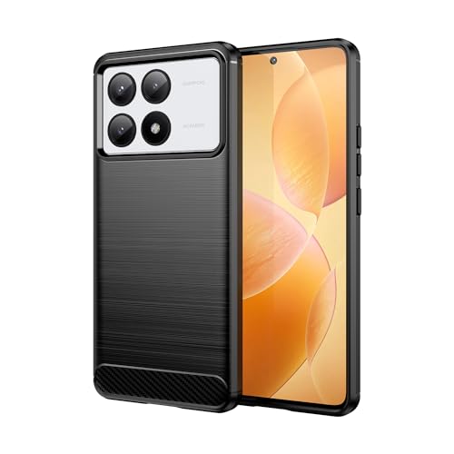 YBROY Hülle für Xiaomi Poco X6 Pro 5G, Kratzfest, Ultradünne Soft TPU Silikon Case, Stoßfest Handyhülle Cover Schutzhülle für Xiaomi Poco X6 Pro 5G.(Schwarz) von YBROY