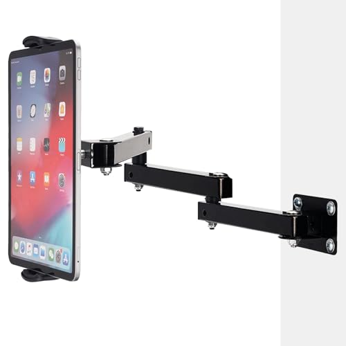 YCBTREE Tablet Wandhalterung,360° Drehbar Halterung Wand Ausziehbare Monitorhalterung für 4-13 Zoll Mobiltelefone Tablet für Küche Fitnessstudio Schlafzimmer Lesezimmer (3 Teile) von YCBTREE