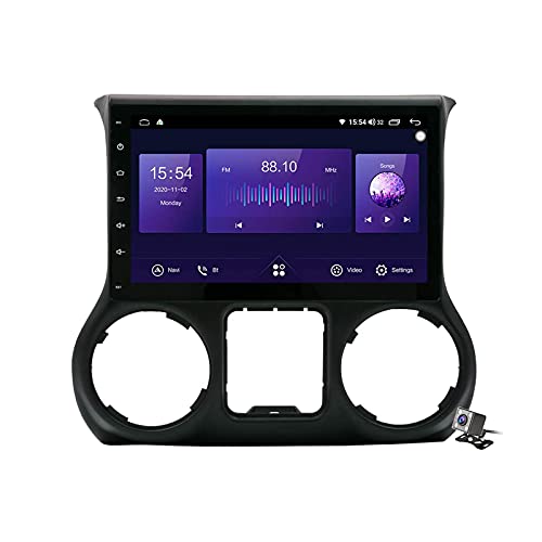 Android 10.0 Autoradio Sat NAV Radio für Jeep Wrangler 3 JK 2010-2018 GPS Navigation 2 Din 10.1''Head Unit MP5 Multimedia Player Video Receiver mit 4G FM DSP WiFi SWC Carplay von YCJB