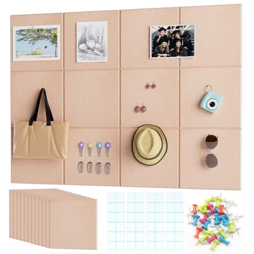 Korktafel für Wand, 121,9 x 91,4 cm, Rosa, 12 Stück, Pinnwand mit Pinnwänden, Korktafeln für Wände, Büro-Pinnwand, Filz-Wandfliesen, Wohnheim-Dekoration Korktafel für Wand, 121,9 x 91,4 cm, Rosa, 12 Stück, Pinnwand mit Pinnwänden, Korktafeln für Wände, Büro-Pinnwand, Filz-Wandfliesen, Wohnheim-Dekoration von YCRRVAE
