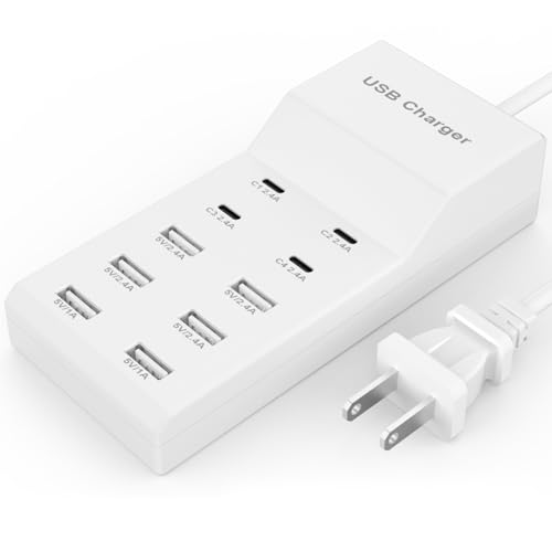 USB Ladestation für mehrere Geräte, USB Wandladegerät, Power Hub Strip, Smart Plug Ladestation, Computerladeblock, 4 USB C Ports, 6 USB Ladestation für mehrere Geräte, USB Wandladegerät, Power Hub Strip, Smart Plug Ladestation, Computerladeblock, 4 USB C Ports, 6 von YCYD-LTC