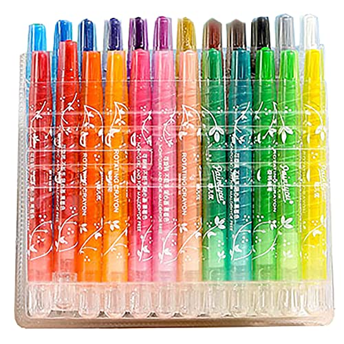 YCYUYK Art Supply Super Crayons Set mit 24 Farben – glatte Gel-Buntstifte – hell, mischbar und waschbar von YCYUYK