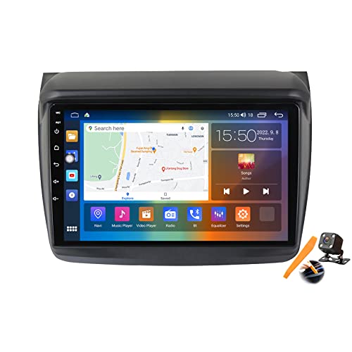 Android 11.0 Autoradio Doppel-Din-Stereo für M-ITSUBISHI L200 2008-2016 GPS Navigation 9 Zoll Touchscreen MP5 Multimedia Player FM BT Empfänger mit 4G 5G WiFi SWC DSP Carplay,M200s von YDLX