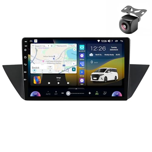 Android 14 Autoradio für BMW X1 E84 2009 2010 2011 2012 2013 2014 2015 2016 GPS Navigation 9 Zoll Kapazitiver Touchscreen Auto Stereo Mit Lüfter Radio RDS Carplay Android Auto (M800S 8core 8+256G) von YDLXYWL