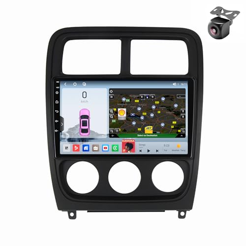 Android 14 Autoradio für Dodge Caliber PM 2009 2010 2011 2012 2013 GPS Navigation 9 Zoll Kapazitiver Touchscreen Auto Stereo Mit Lüfter Radio SWC FM RDS Carplay Android Auto (M800S 8core 8+256G) von YDLXYWL