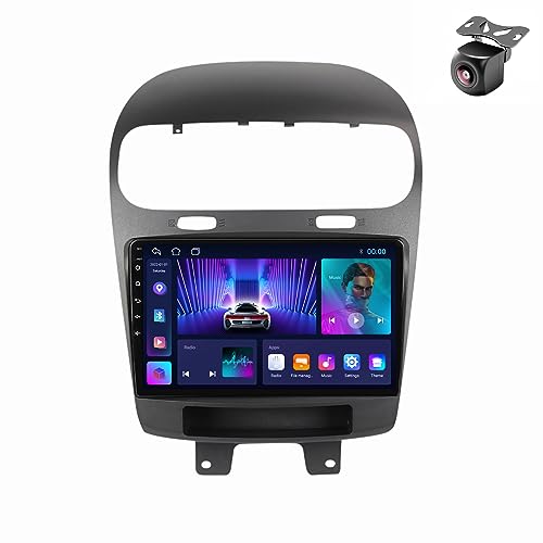 Android 14 Autoradio für Dodge Journey für FIAT Freemont Leap 2012-2020 GPS Navigation 9 Zoll Kapazitiver Touchscreen Auto Stereo Mit Lüfter Radio SWC RDS Carplay Android Auto (M100CP 4core 1+32G) von YDLXYWL