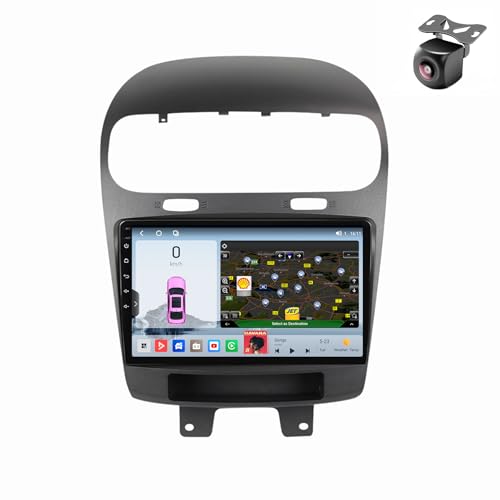Android 14 Autoradio für Dodge Journey für FIAT Freemont Leap 2012-2020 GPS Navigation 9 Zoll Kapazitiver Touchscreen Auto Stereo Mit Lüfter Radio SWC RDS Carplay Android Auto (M500S 8core 4+64G) von YDLXYWL