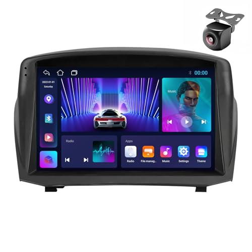 Android 14 Autoradio für Ford Fiesta Mk 6 2008 2009 2010 2011 2012 2013-2019 GPS Navigation 9 Zoll Kapazitiver Touchscreen Auto Stereo Mit Radio SWC FM RDS Carplay Android Auto (M150CP 4core 2+32G) von YDLXYWL