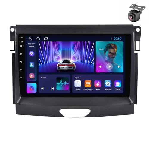 Android 14 Autoradio für Ford Ranger 2015 2016 2017 2018 2019 2020 GPS Navigation 9 Zoll Kapazitiver Touchscreen Auto Stereo Mit Radio SWC FM RDS 4G WiFi Carplay Android Auto (M150CP 4core 2+32G) von YDLXYWL
