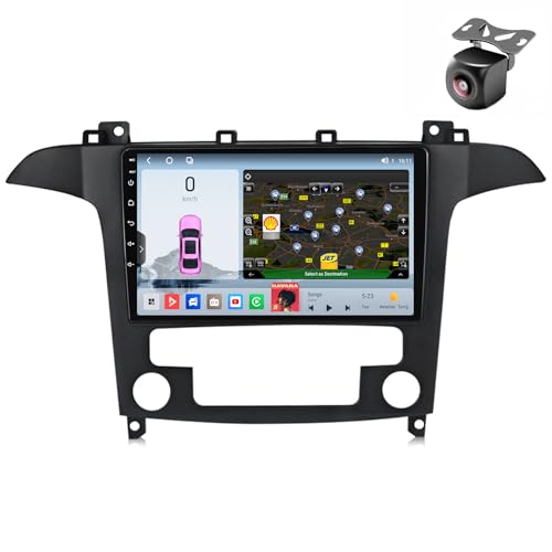 Android 14 Autoradio für Ford S Max S-MAX 2007 2008 2009 2010 2011 2012-2015 GPS Navigation 9 Zoll Kapazitiver Touchscreen Auto Stereo Mit Radio SWC RDS Carplay Android Auto (M800S 8core 8+256G) von YDLXYWL