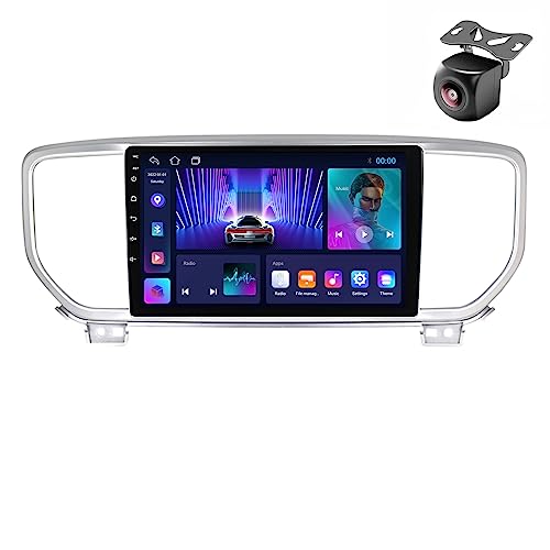 Android 14 Autoradio für Kia Sportage 4 KX5 2018 2018 2020 2021 GPS Navigation 9 Zoll Kapazitiver Touchscreen Auto Stereo Mit Lüfter Radio WiFi SWC RDS Carplay Android Auto (M100CP 4core 1+32G) von YDLXYWL
