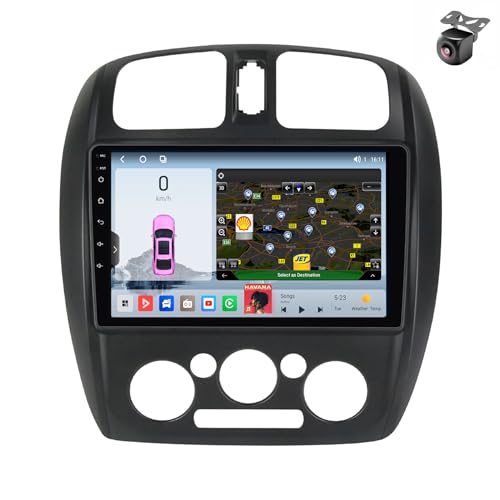 Android 14 Autoradio für Mazda 323 BJ 2000 2001 2002 2003 GPS Navigation 9 Zoll Kapazitiver Touchscreen Auto Stereo Mit Lüfter Radio SWC FM RDS BT5.0 4G Carplay Android Auto (M400S 8core 4+64G) von YDLXYWL