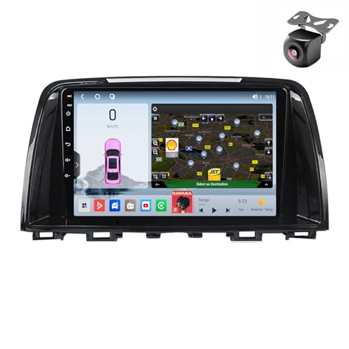 Android 14 Autoradio für Mazda 6 GJ Atenza 2012 2013 2014 2015 2016 2017 GPS Navigation 9 Zoll Kapazitiver Touchscreen Auto Stereo Mit Lüfter Radio SWC RDS Carplay Android Auto (M800S 8core 8+256G) von YDLXYWL