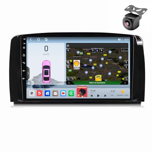 Android 14 Autoradio für Mercedes Benz R Class W251 R280 R300 R320 R350 R63 2005-2017 GPS Navigation 9 Zoll Kapazitiver Touchscreen Auto Stereo Mit Lüfter SWC WiFi RDS Carplay (M800S 8core 8+256G) von YDLXYWL