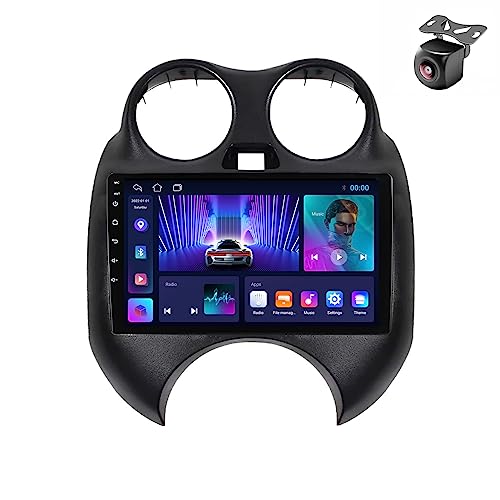 Android 14 Autoradio für Nissan March Micra 2010 2011 2012 2013 GPS Navigation 9 Zoll Kapazitiver Touchscreen Auto Stereo Mit Lüfter Radio RDS FM BT5.0 Carplay Android Auto (M100CP 4core 1+32G) von YDLXYWL
