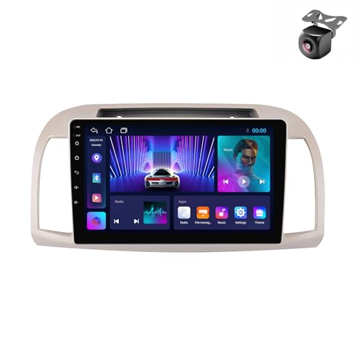 Android 14 Autoradio für Nissan March Micra K12 2002 2003 2004-2010 GPS Navigation 9 Zoll Kapazitiver Touchscreen Auto Stereo Mit Lüfter Radio RDS FM SWC Carplay Android Auto (M100CP 4core 1+32G) von YDLXYWL