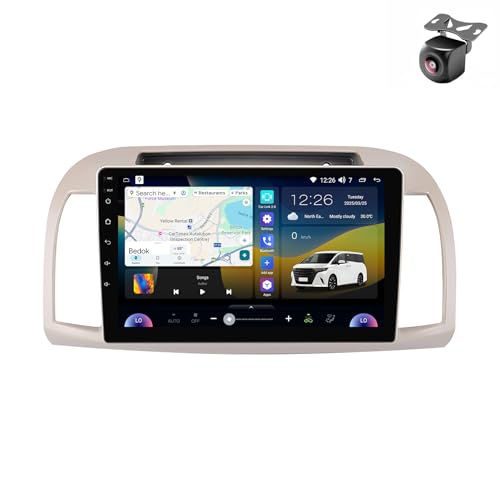 Android 14 Autoradio für Nissan March Micra K12 2002 2003 2004-2010 GPS Navigation 9 Zoll Kapazitiver Touchscreen Auto Stereo Mit Lüfter Radio RDS FM SWC Carplay Android Auto (M500S 8core 4+64G) von YDLXYWL