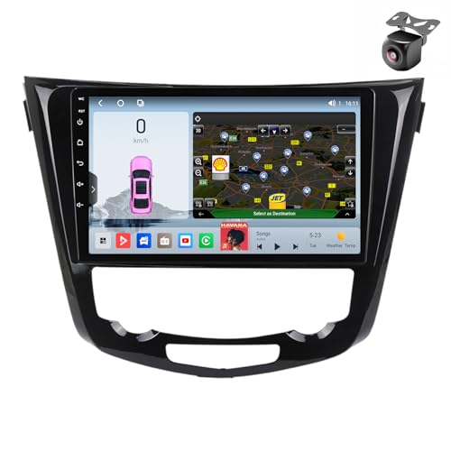 Android 14 Autoradio für Nissan Qashqai J11 X-Trail xtrail T32 Rogue Dualis 2013-2021 GPS Navigation 10 Zoll Kapazitiver Touchscreen Auto Stereo Mit Radio SWC RDS Carplay Auto (M800S 8core 8+256G) von YDLXYWL