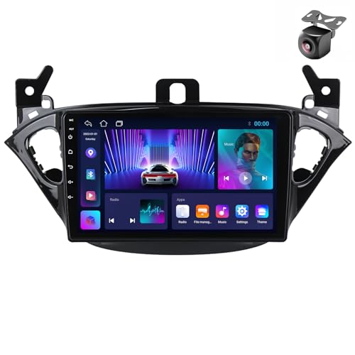 Android 14 Autoradio für Opel Corsa E Adan 2014 2015 2016 2017 2018 2019 GPS Navigation 9 Zoll Kapazitiver Touchscreen Auto Stereo Mit Lüfter SWC FM RDS BT Carplay Android Auto (M100CP 4core 1+32G) von YDLXYWL