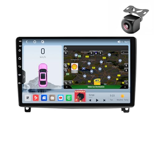 Android 14 Autoradio für Peugeot 407 CC SW 407CC 2004 2005 2006 2007-2011 GPS Navigation 9 Zoll Kapazitiver Touchscreen Auto Stereo Mit Radio SWC FM RDS Carplay Android Auto (M800S 8core 8+256G) von YDLXYWL
