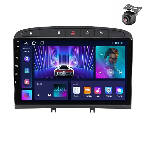 Android 14 Autoradio für Peugeot 408 308 308SW RCZ 2012 2013-2020 GPS Navigation 9 Zoll Kapazitiver Touchscreen Auto Stereo Mit Multimedia-Player RDS SWC Carplay Android Auto (M100CP 4core 1+32G) von YDLXYWL