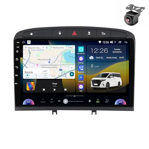 Android 14 Autoradio für Peugeot 408 308 308SW RCZ 2012 2013-2020 GPS Navigation 9 Zoll Kapazitiver Touchscreen Auto Stereo Mit Multimedia-Player RDS SWC Carplay Android Auto (M500S 8core 4+64G) von YDLXYWL