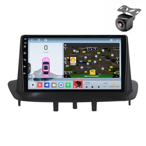 Android 14 Autoradio für Renault Megane 3 Fluence Samsung SM3 2008 2009 2010-2014 GPS Navigation 9 Zoll Kapazitiver Touchscreen Auto Stereo Mit Radio SWC FM Carplay Android Auto (M800S 8core 8+256G) von YDLXYWL