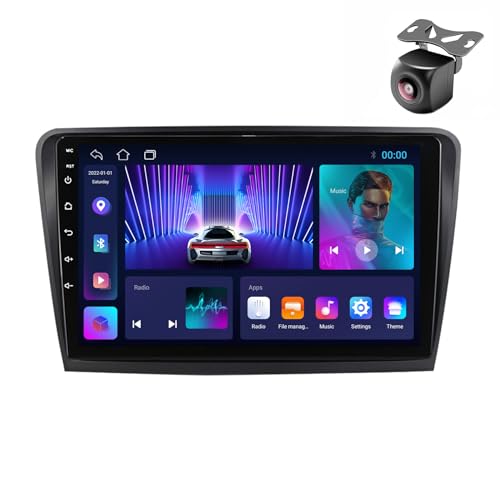 Android 14 Autoradio für Skoda Superb 2 B6 2008 2009 2010 2011-2015 GPS Navigation 9 Zoll Kapazitiver Touchscreen Auto Stereo Mit Lüfter Radio RDS FM SWC Carplay Android Auto (M150CP 4core 2+32G) von YDLXYWL