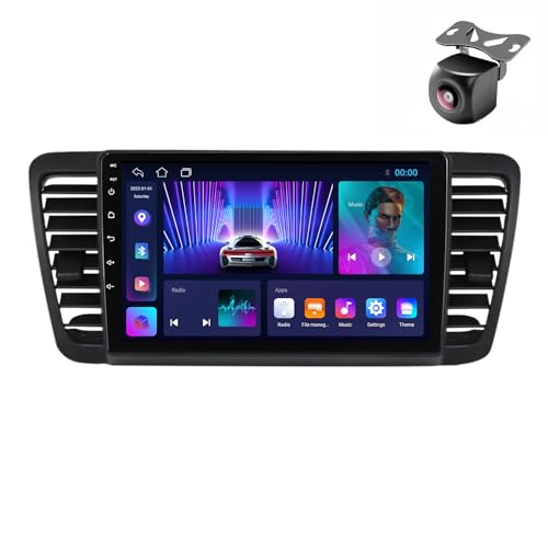 Android 14 Autoradio für Subaru Outback 3 Legacy 4 2003 2004 2005-2009 GPS Navigation 9 Zoll Kapazitiver Touchscreen Auto Stereo Mit Lüfter Radio RDS FM SWC Carplay Android Auto (M150CP 4core 2+32G) von YDLXYWL