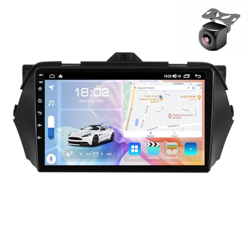 Android 14 Autoradio für Suzuki Alivio Ciaz 2014 2015 2016 2017 2018 2019 GPS Navigation 9 Zoll Kapazitiver Touchscreen Auto Stereo Mit Lüfter Radio SWC RDS Carplay Android Auto (M600S 8core 6+128G) von YDLXYWL