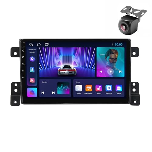 Android 14 Autoradio für Suzuki Grand Vitara 3 2005 2006 2007 2008 2009-2015 GPS Navigation 9 Zoll Kapazitiver Touchscreen Auto Stereo Mit Lüfter SWC RDS Carplay Android Auto (M100CP 4core 1+32G) von YDLXYWL