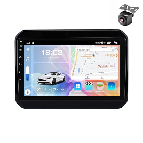 Android 14 Autoradio für Suzuki Ignis 2016 2017 2018 2019 2020 GPS Navigation 9 Zoll Kapazitiver Touchscreen Auto Stereo Mit Lüfter Radio SWC FM RDS QLED Carplay Android Auto (M400S 8core 4+64G) von YDLXYWL