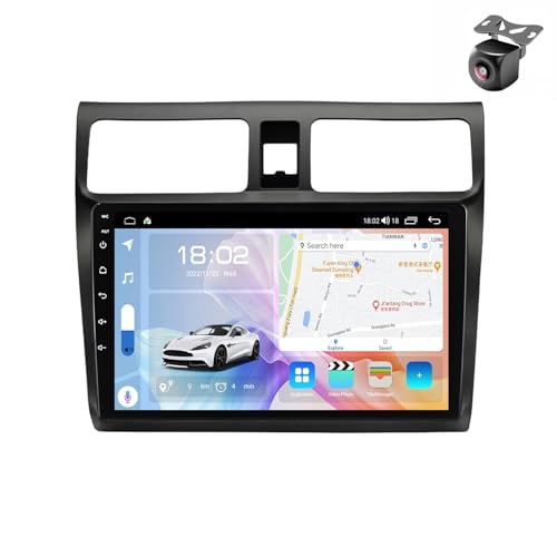Android 14 Autoradio für Suzuki Swift 2003 2004 2005 2006 2007 2008 2009 2010 GPS Navigation 9 Zoll Kapazitiver Touchscreen Auto Stereo Mit Lüfter SWC RDS Carplay Android Auto (M600S 8core 6+128G) von YDLXYWL